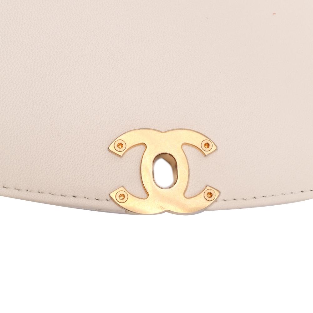 Beige Leather Chanel Flap Bag