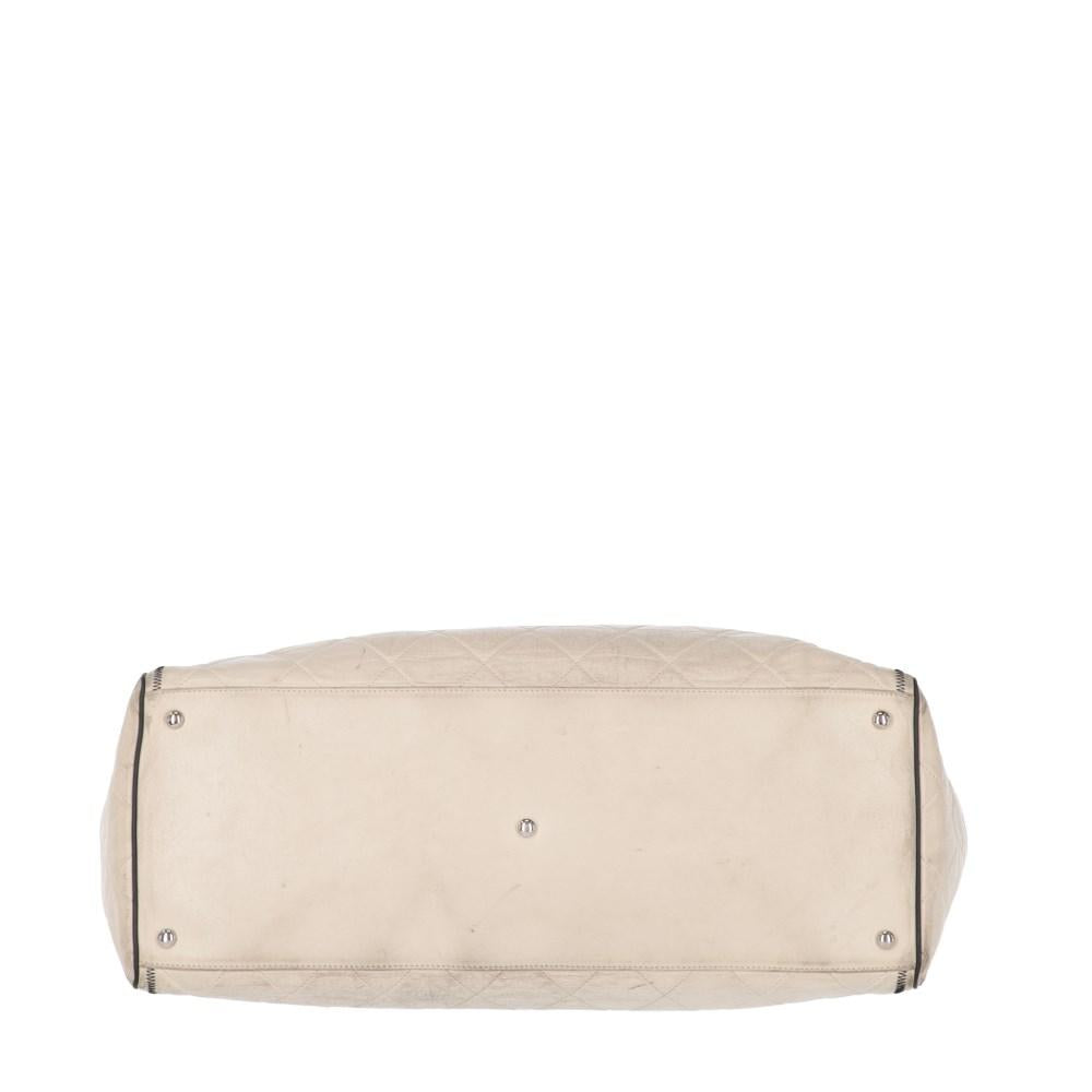 Beige Leather Chanel Shoulder Bag
