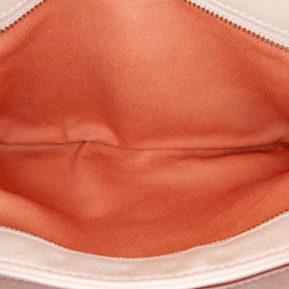 Beige Leather Chanel Crossbody Bag