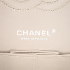 Beige Leather Chanel Flap Bag