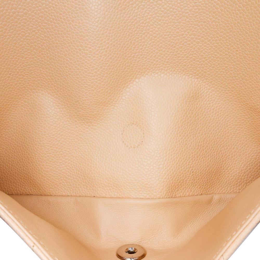 Beige Leather Chanel Flap Bag
