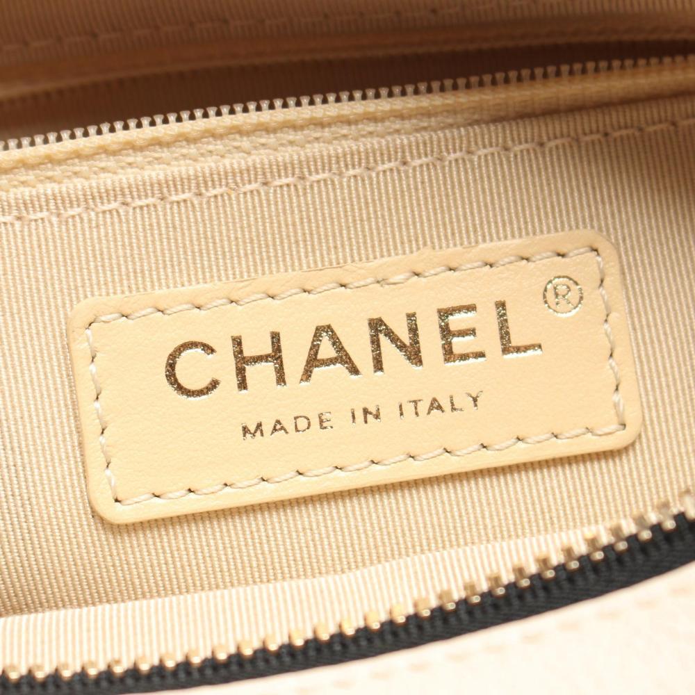 Beige Leather Chanel Belt Bag