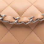 Beige Leather Chanel Flap Bag