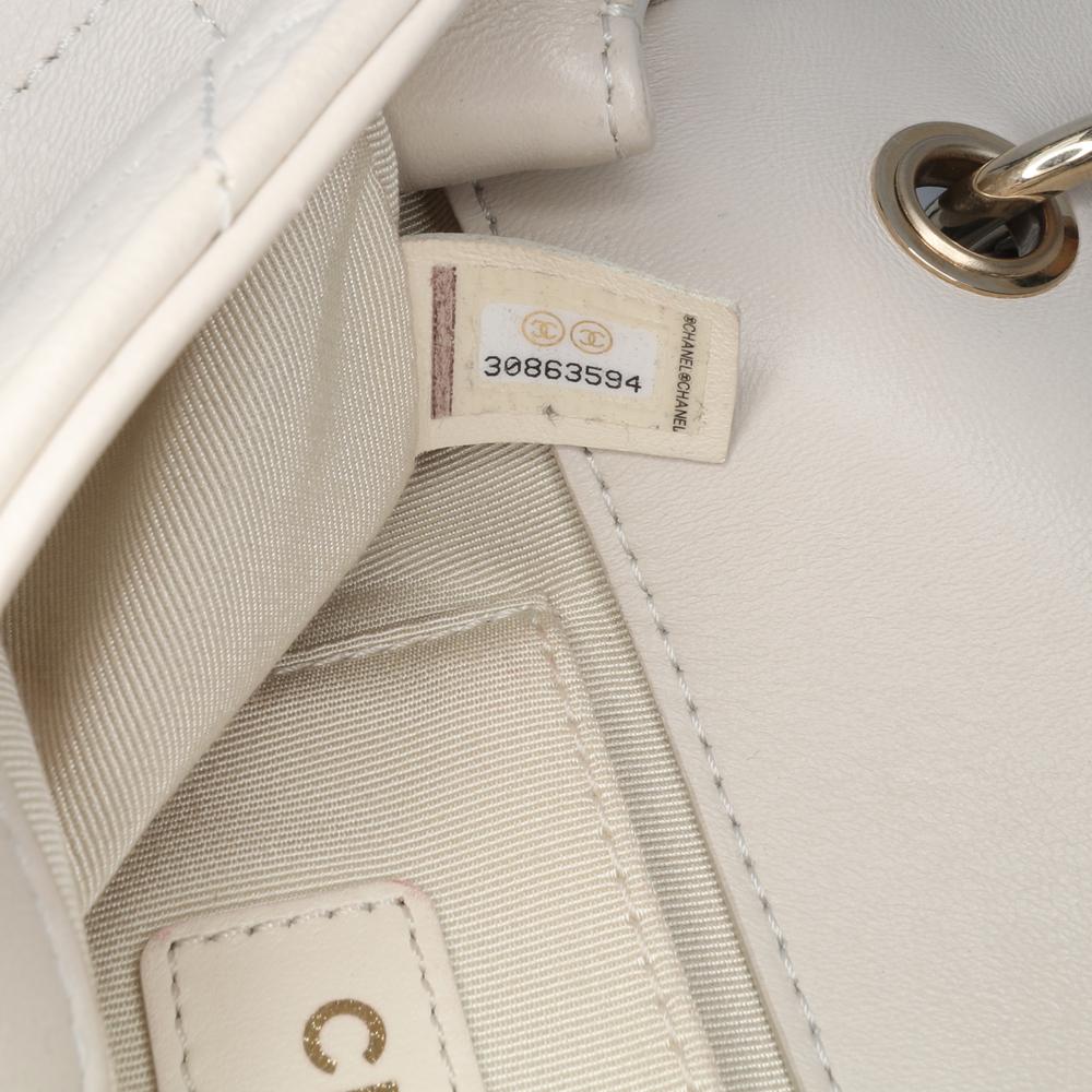Beige Leather Chanel Crossbody Bag