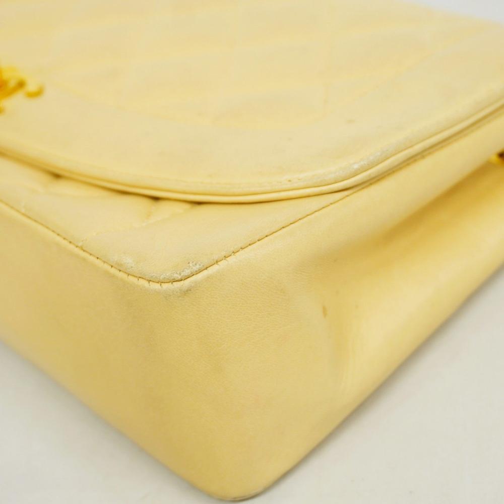 Beige Leather Chanel Shoulder Bag