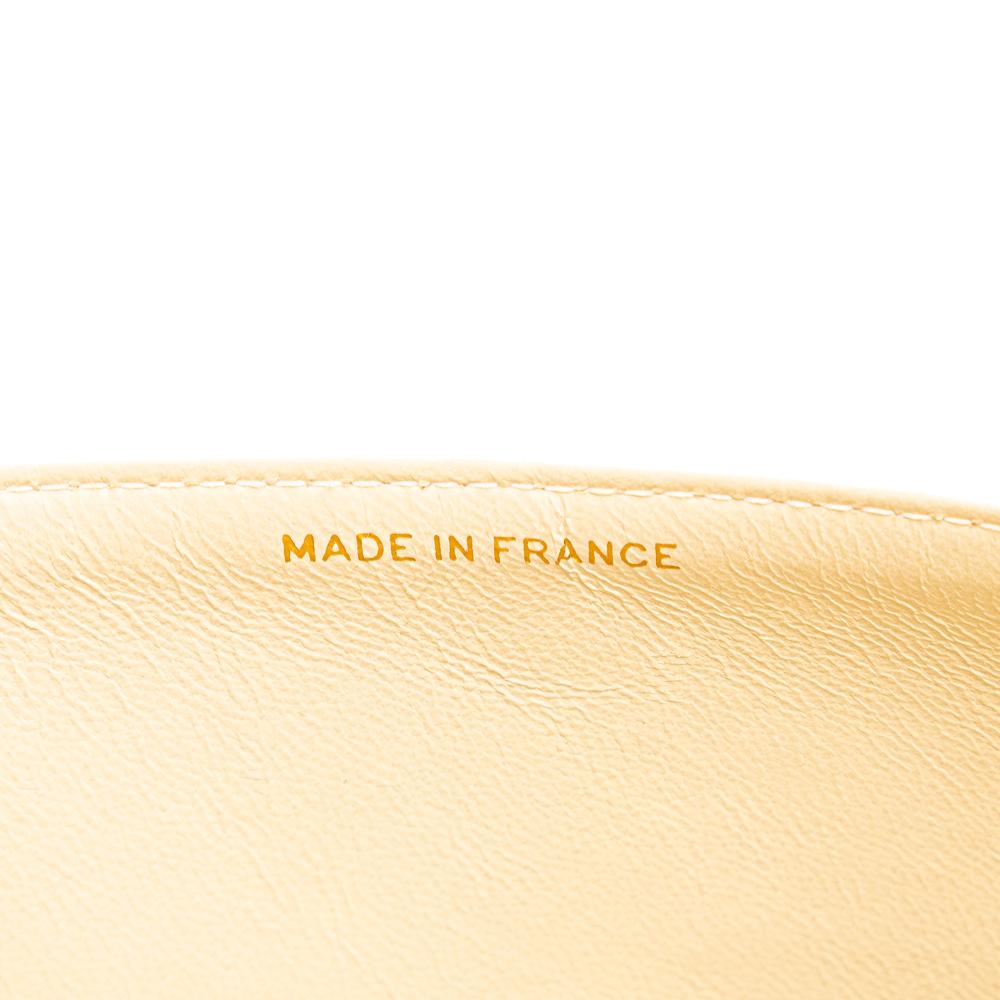 Beige Leather Chanel Flap Bag