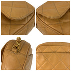 Beige Leather Chanel Shoulder Bag
