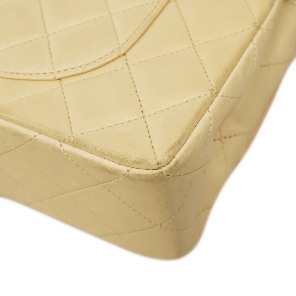 Beige Leather Chanel Flap Bag