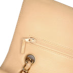 Beige Leather Chanel Flap Bag