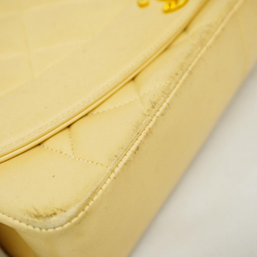 Beige Leather Chanel Shoulder Bag