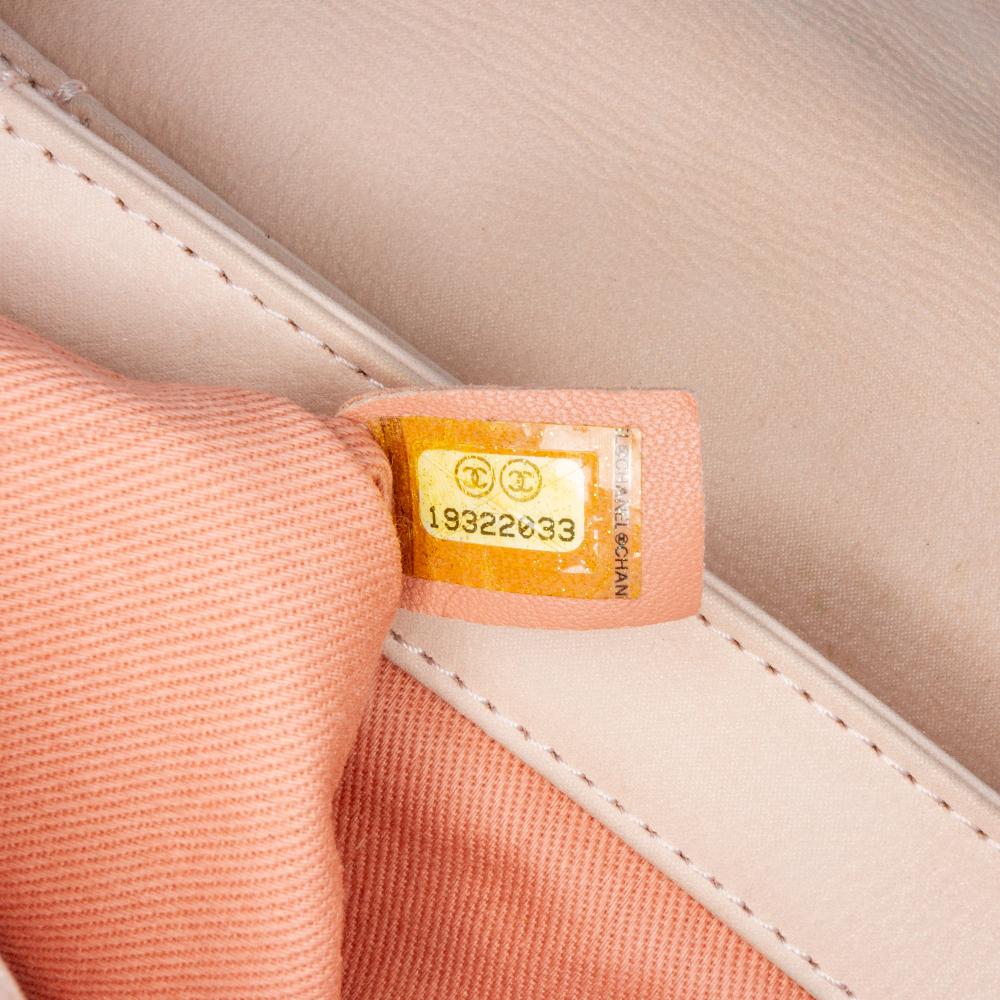 Beige Leather Chanel Crossbody Bag