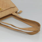 Beige Leather Chanel Shoulder Bag