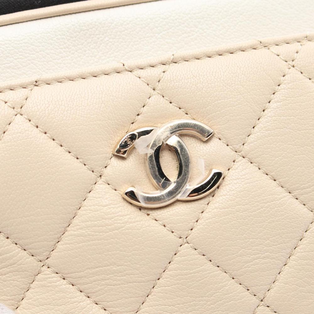 Beige Leather Chanel Belt Bag
