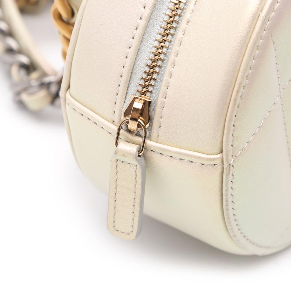 Beige Leather Chanel Shoulder Bag