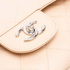 Beige Leather Chanel Flap Bag