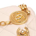 Beige Leather Chanel Flap Bag