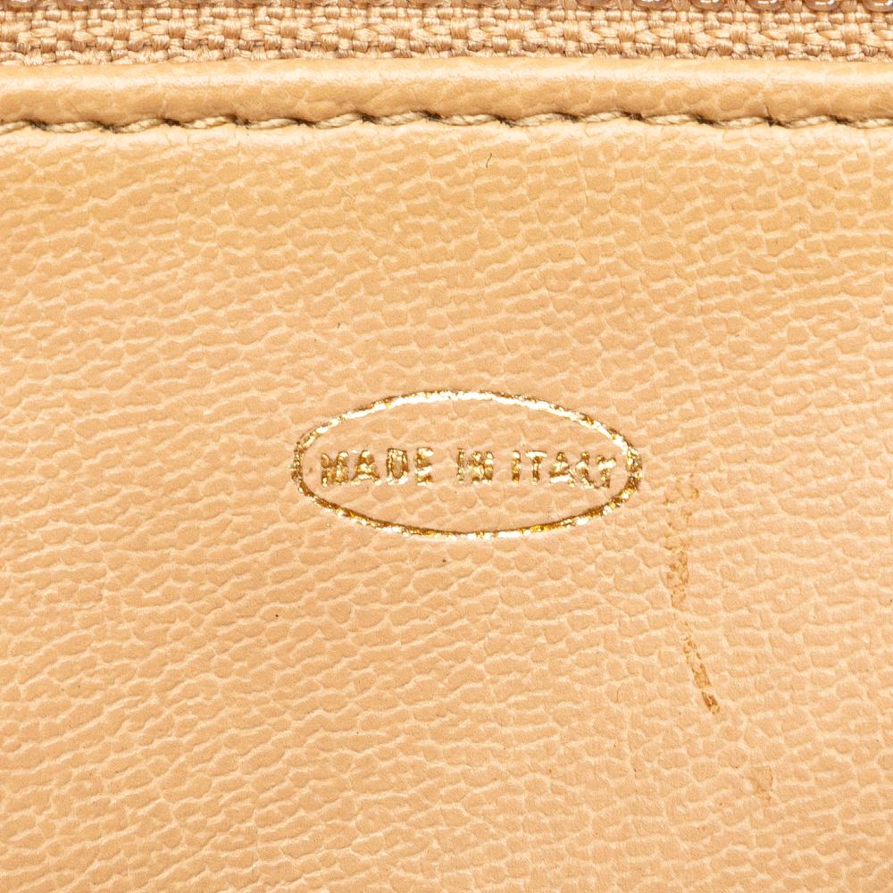 Beige Leather Chanel Shoulder Bag