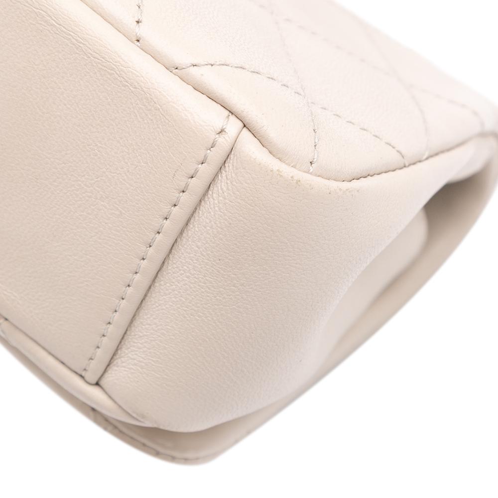 Beige Leather Chanel Crossbody Bag