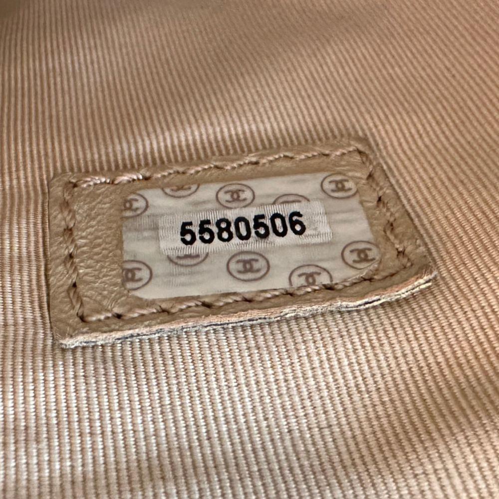 Beige Leather Chanel Shoulder Bag