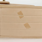 Beige Leather Chanel Shoulder Bag