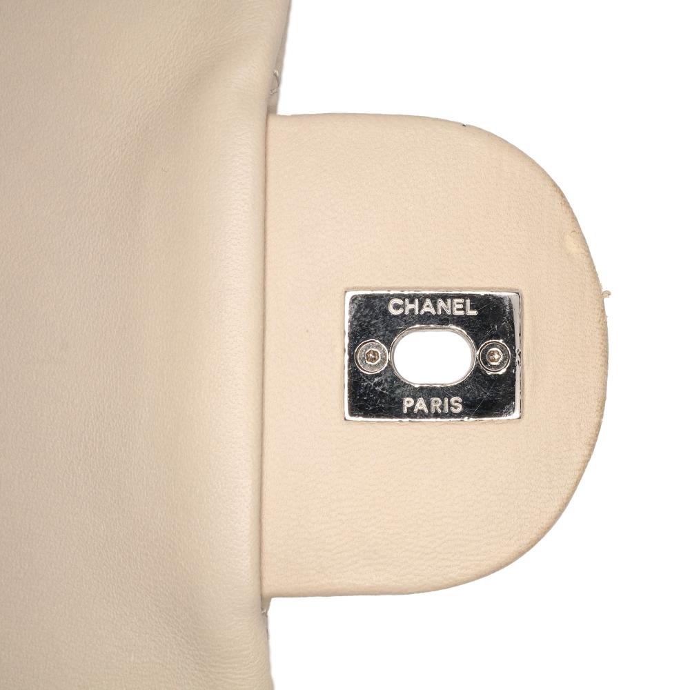Beige Leather Chanel Flap Bag