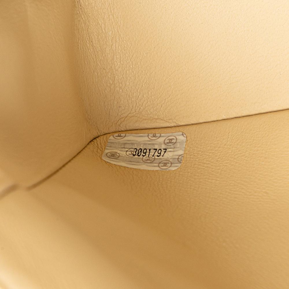 Beige Leather Chanel Flap Bag