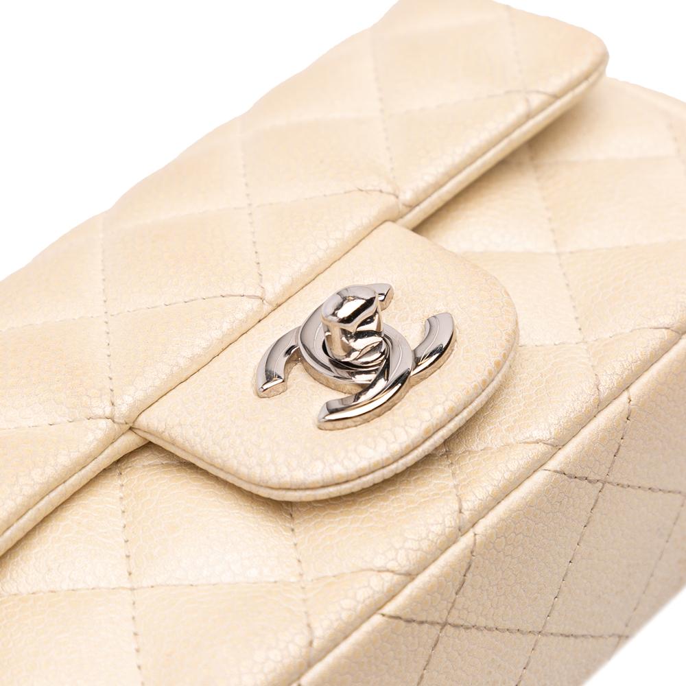 Beige Leather Chanel Flap Bag