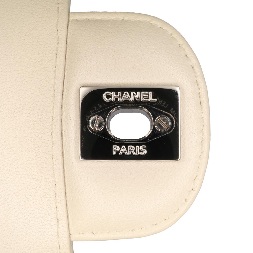 Beige Leather Chanel Flap Bag