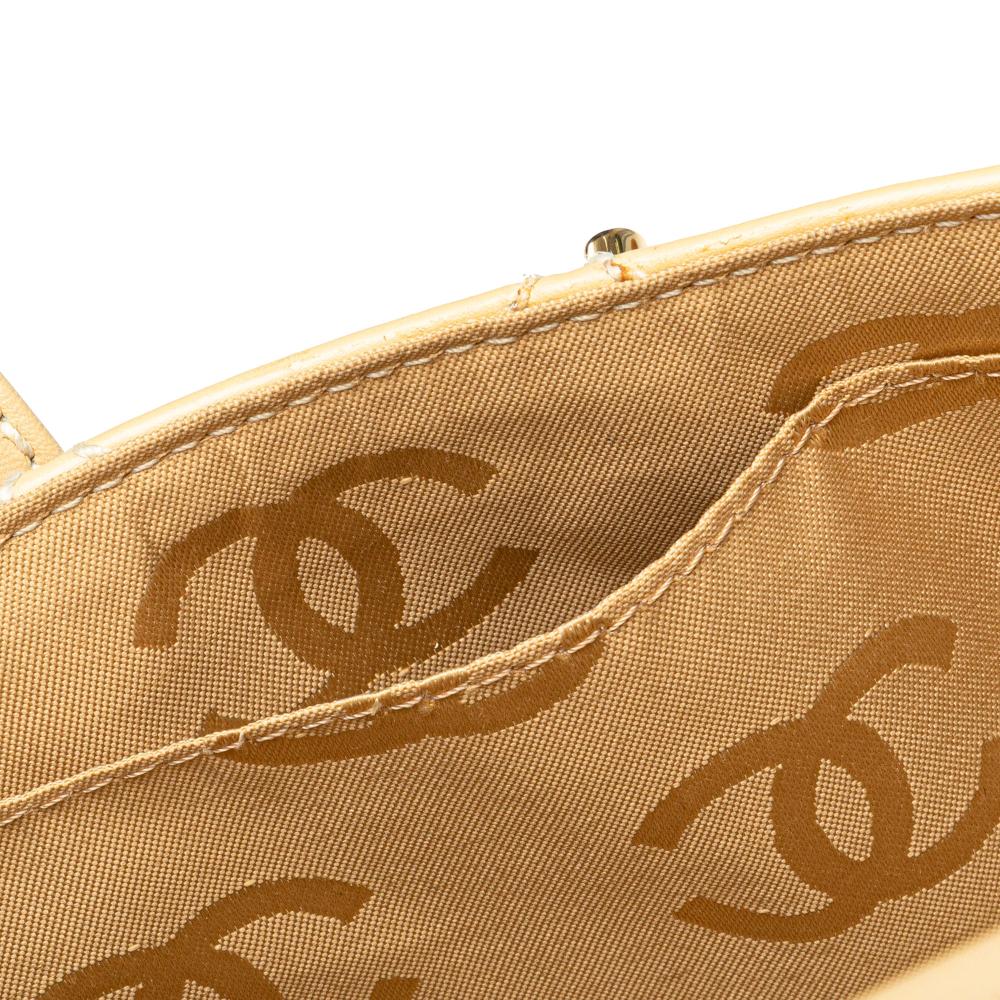 Beige Leather Chanel Flap Bag