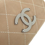 Beige Leather Chanel Shoulder Bag