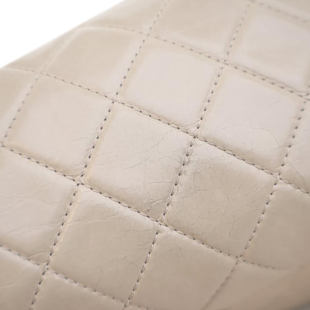 Beige Leather Chanel Flap Bag