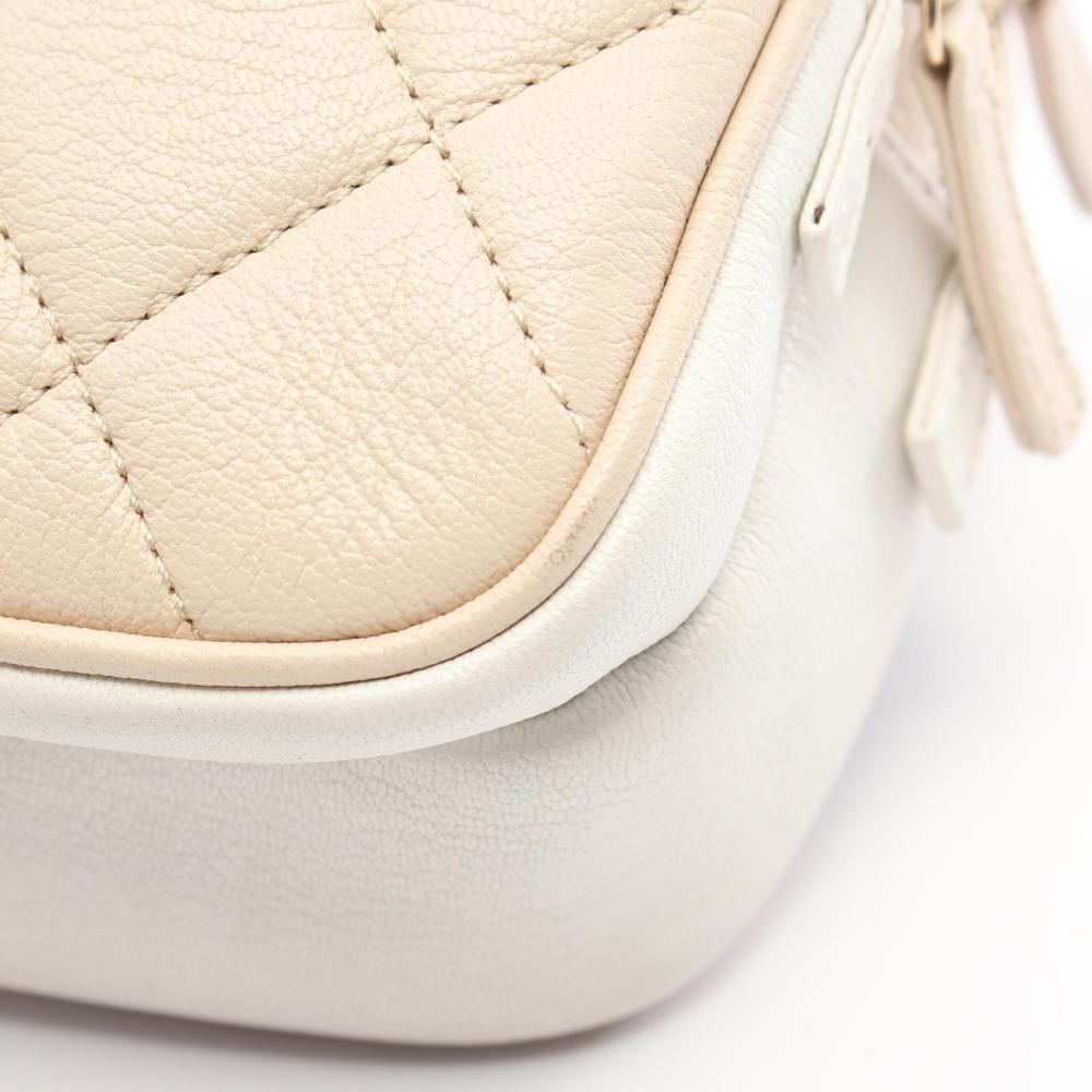 Beige Leather Chanel Belt Bag