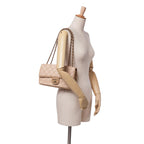 Beige Leather Chanel Flap Bag