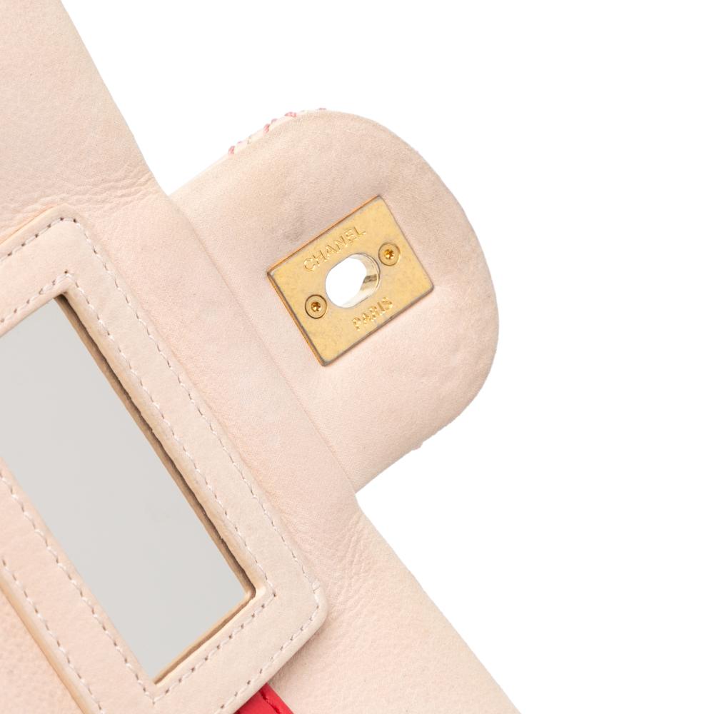 Beige Leather Chanel Crossbody Bag