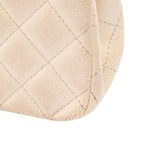 Beige Leather Chanel Flap Bag
