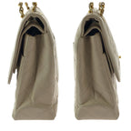Beige Leather Chanel Flap Bag