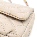 Beige Leather Chanel Flap Bag