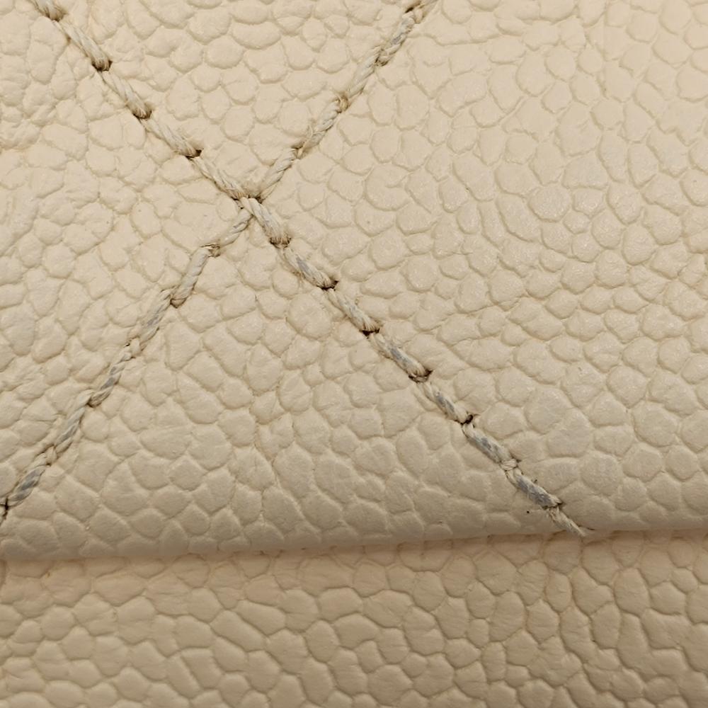 Beige Leather Chanel Flap Bag