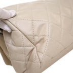 Beige Leather Chanel Flap Bag