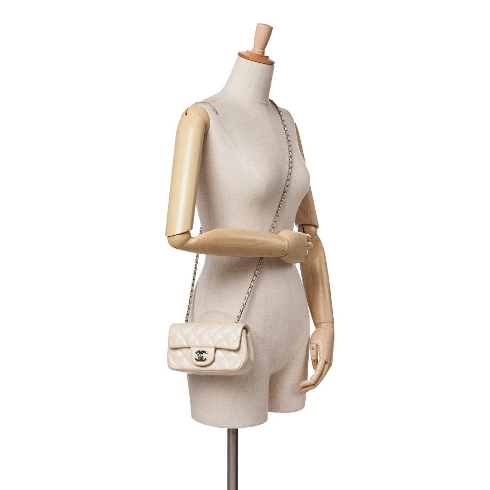 Beige Leather Chanel Flap Bag