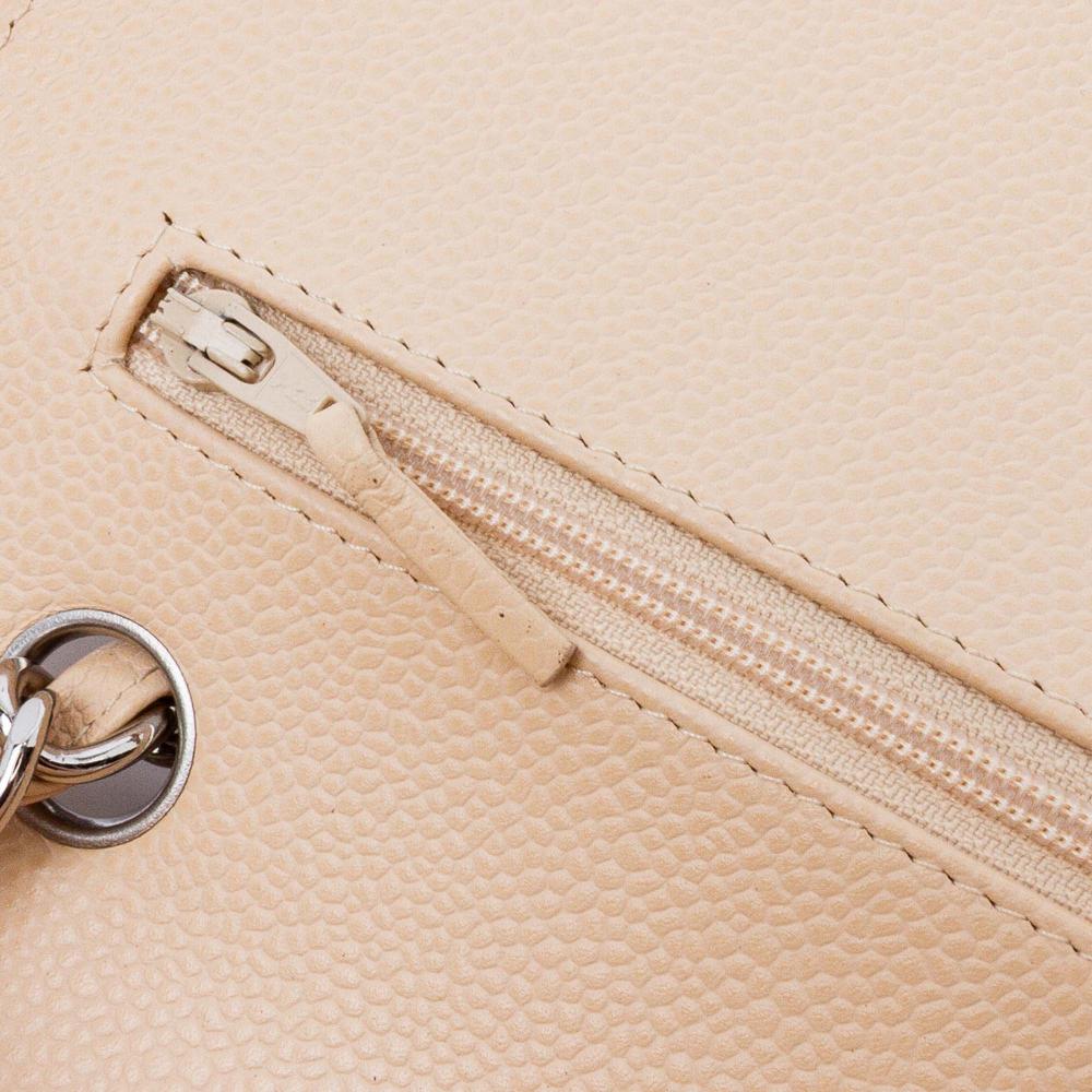 Beige Leather Chanel Flap Bag