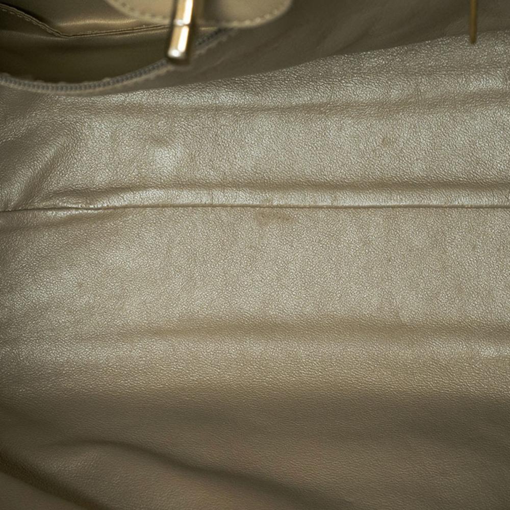 Beige Leather Chanel Shoulder Bag