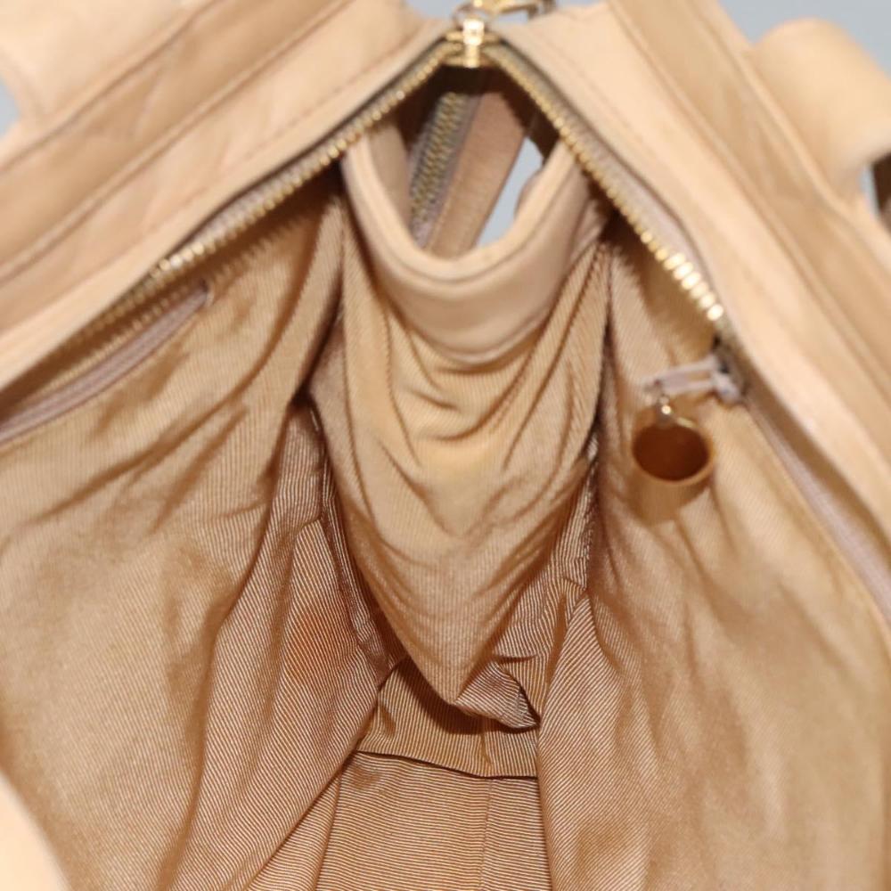 Beige Leather Chanel Shoulder Bag