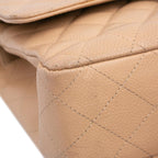 Beige Leather Chanel Flap Bag