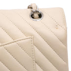 Beige Leather Chanel Flap Bag