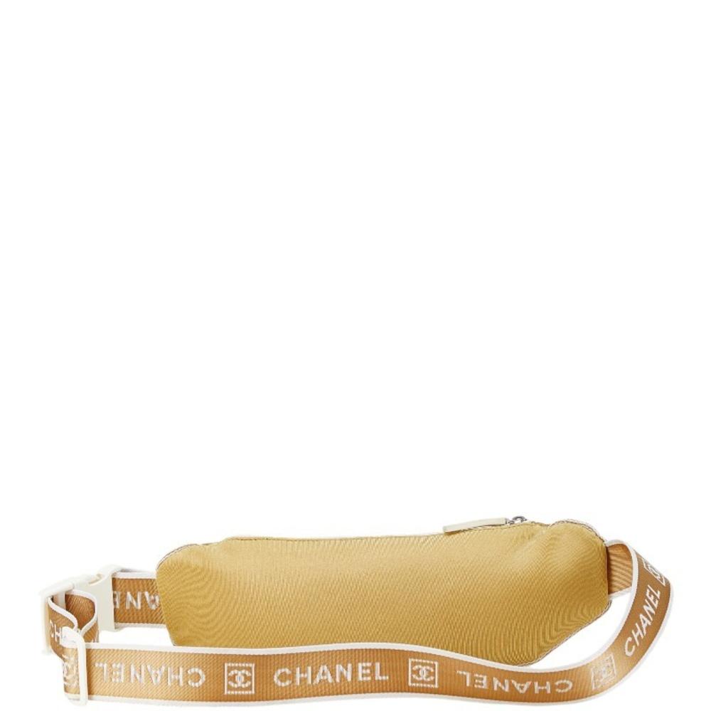 Beige Nylon Chanel Belt Bag