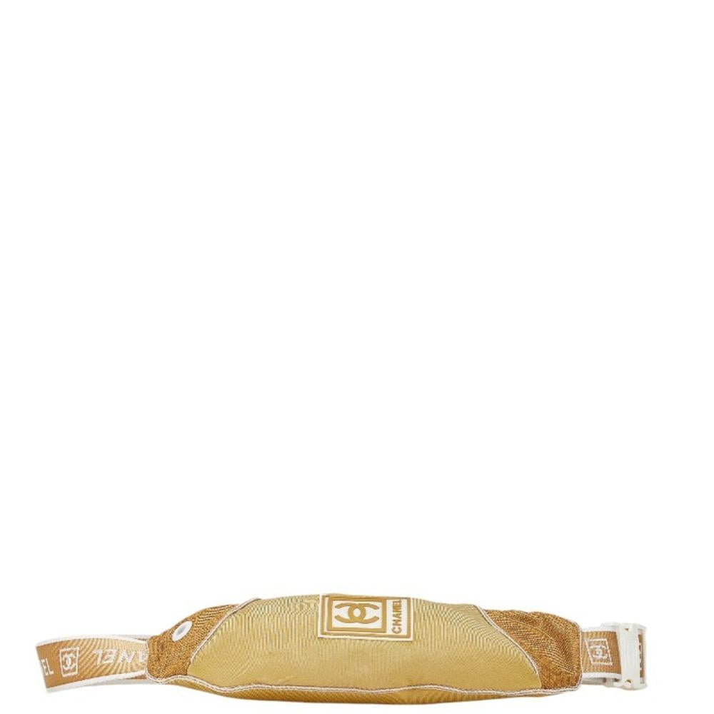 Beige Nylon Chanel Belt Bag