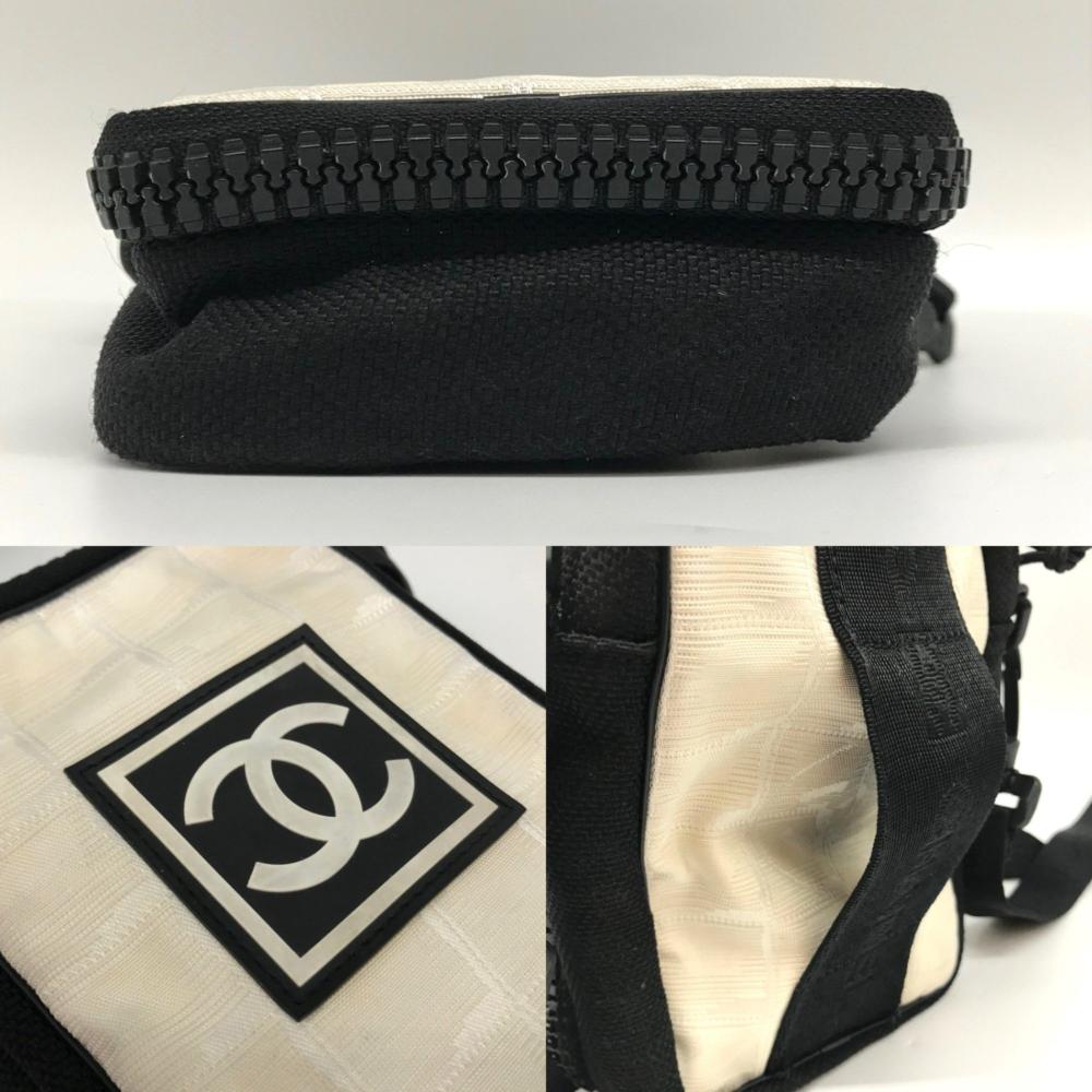 Beige Nylon Chanel Shoulder Bag