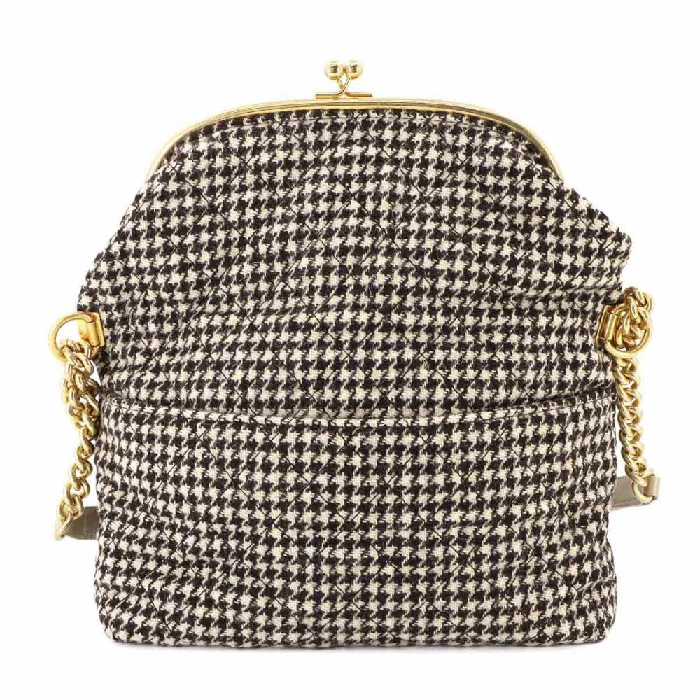 Beige Wool Chanel Shoulder Bag