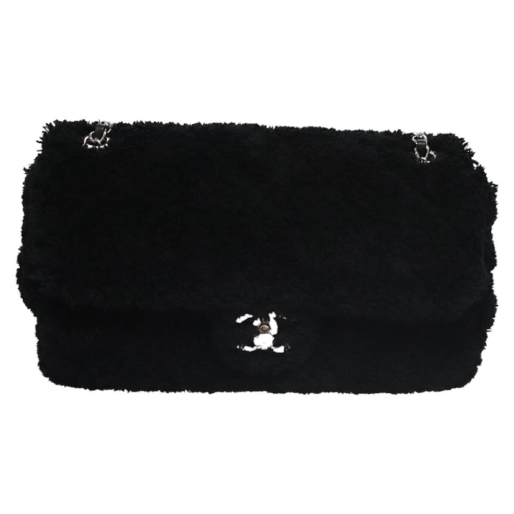 Black Canvas Chanel Flap Bag